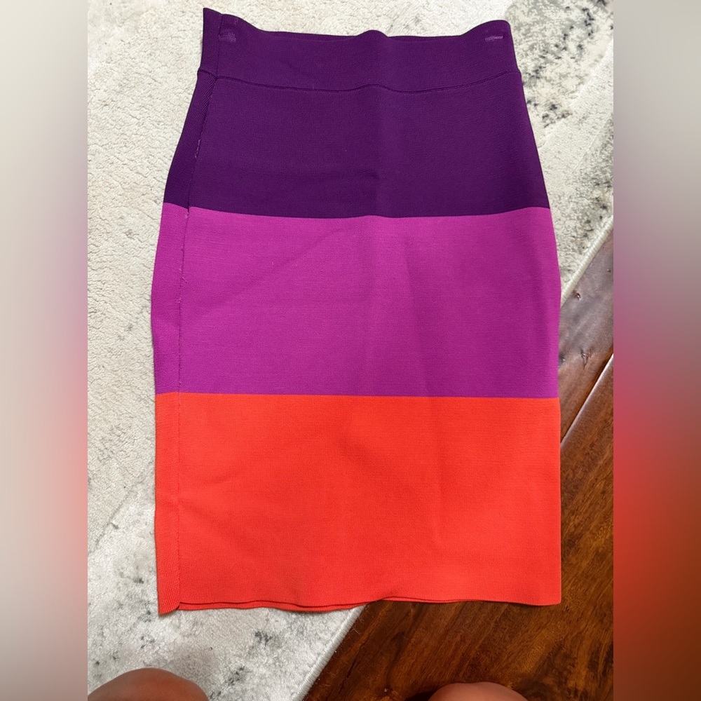 BCBGMaxAzria Women's Pencil Skirt - Purple, Pink, and Orange